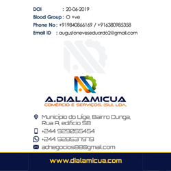 ID Card Designs - A.DIALAMICUA, Angola