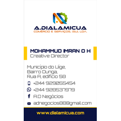 Business Card Designs - A.DIALAMICUA, Angola