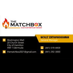 Business Card Designs - The Matchbox, Bermuda